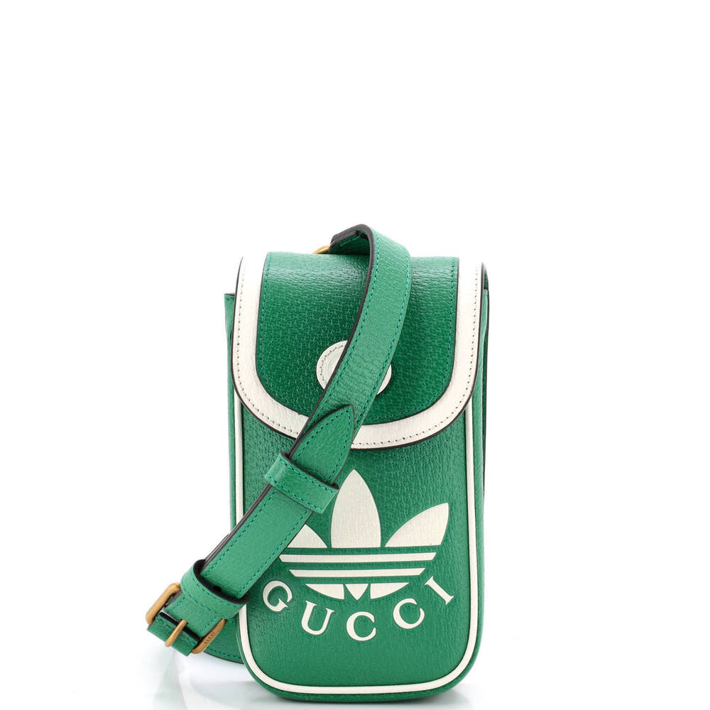 Gucci Mini x adidas Flap Crossbody Pouch Leather